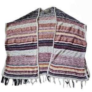 Natural Reflections Multicolor Poncho Shawl Size L/XL